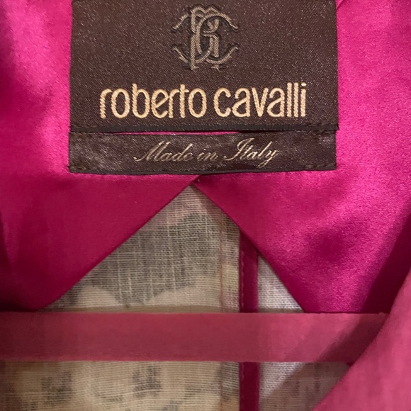 Roberto Cavalli Long Sleeve Pink Floral Top - Picture 3 of 4